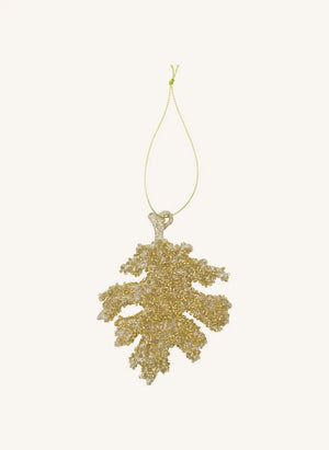 House Doctor - Gliz Leaf Christmas Decoration - 3-Piece Set | Gold