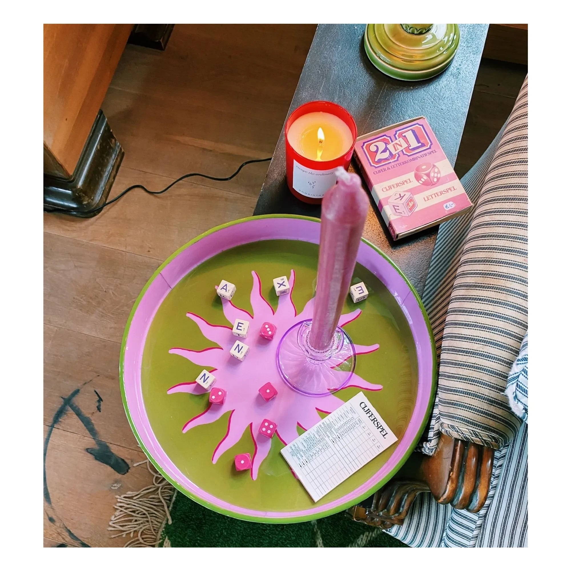 Anna + Nina - Jane Glass Candle Holder | Purple