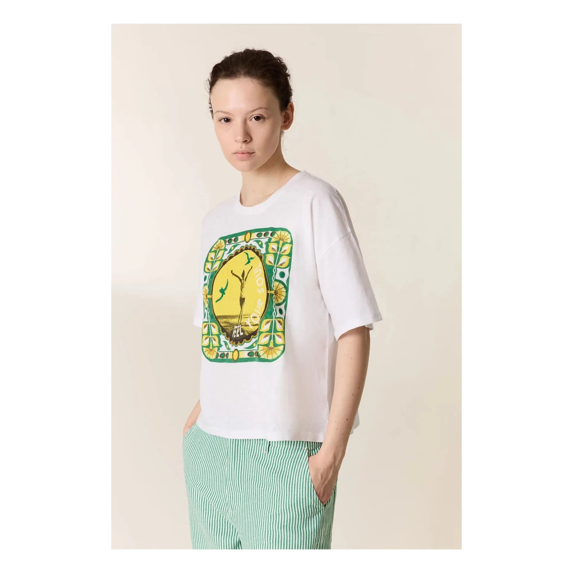 Leon & Harper - Feel Your Soul T-Shirt Organic Cotton | White