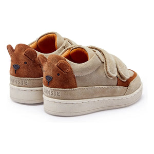 Donsje - Pinou Bear Suede Velcro Sneakers | Beige