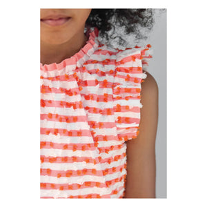 Tartine et Chocolat - Striped Sleeveless Dress | White