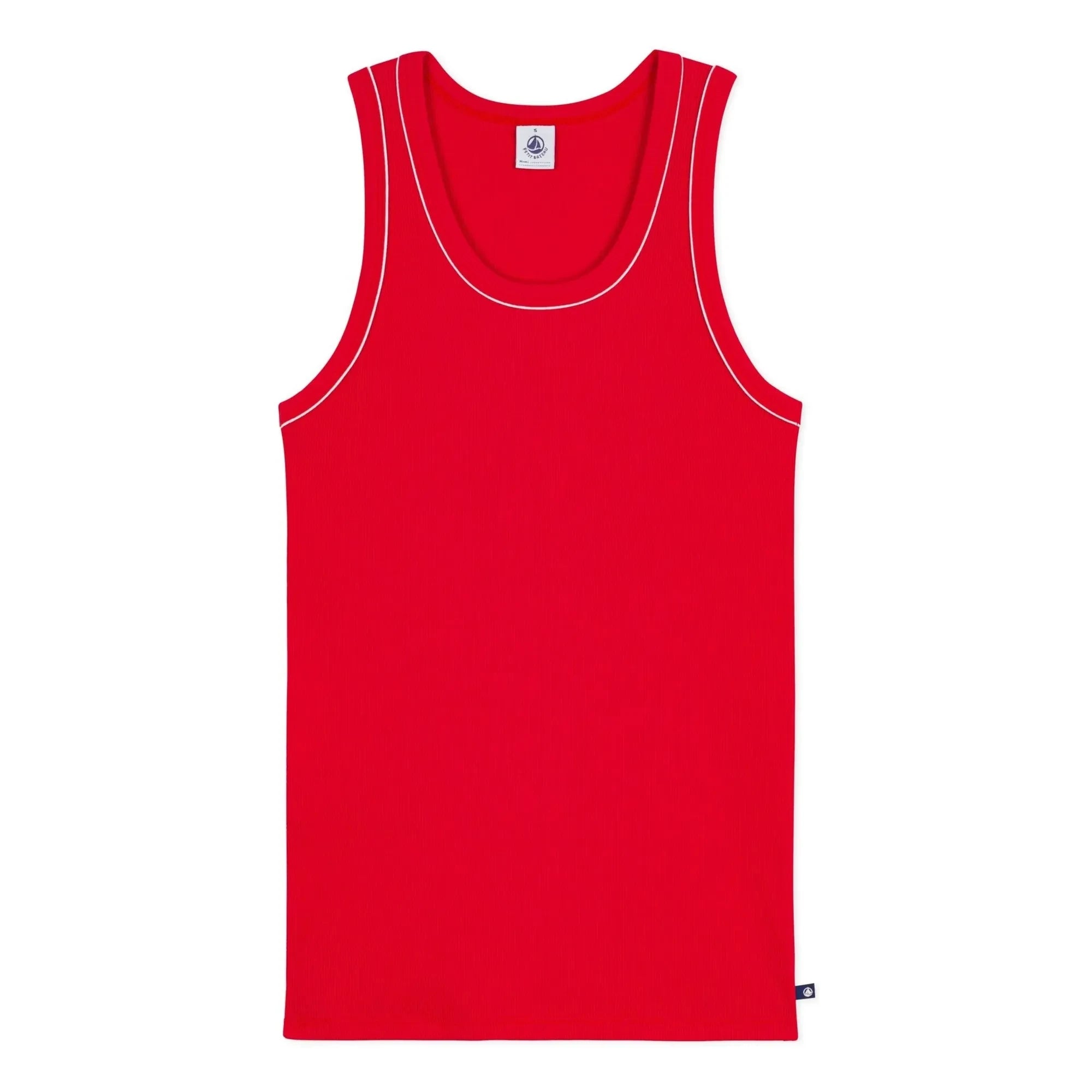 Petit Bateau - Red Ribbed Tank Top
