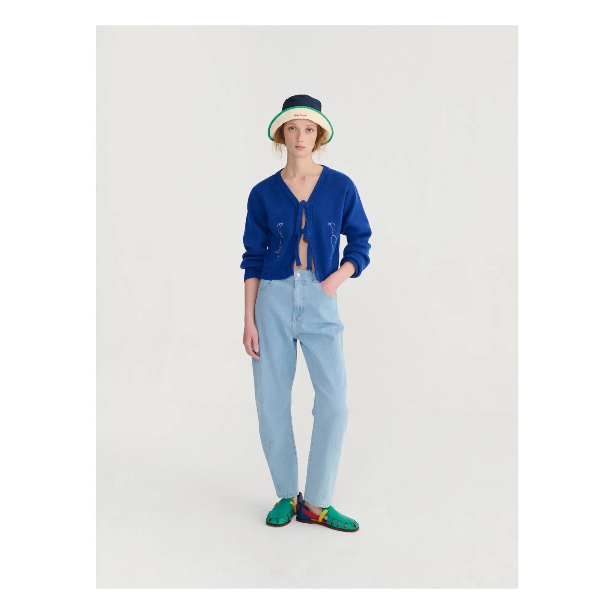 Bobo Choses - Color Block Recycled Cotton Hat | Blue