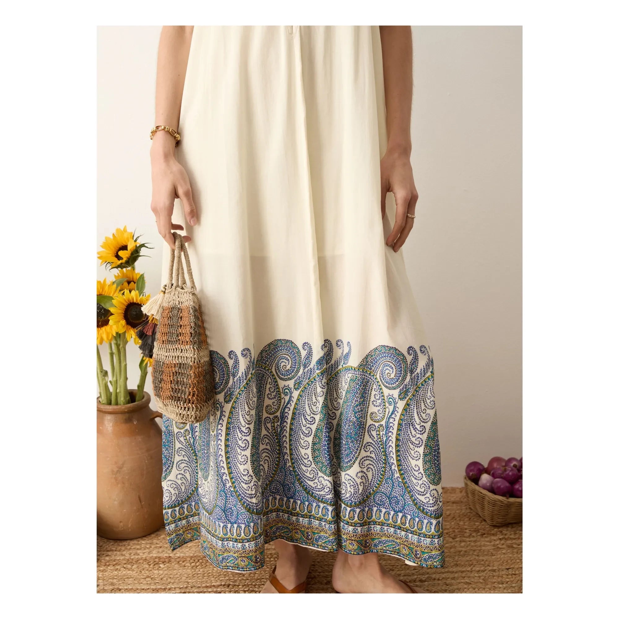 Boteh - Arcadia Cotton Dress | Lapis Lazuli