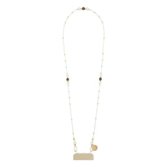 LaCoqueFrançaise - Iris Long Chain Necklace 120 cm | Beige