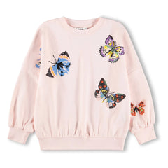 Molo - Marika Butterfly Organic Cotton Sweatshirt | Light Pink