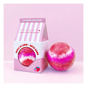 Inuwet - Strawberry Ice Cream Bath Bomb - 120 g