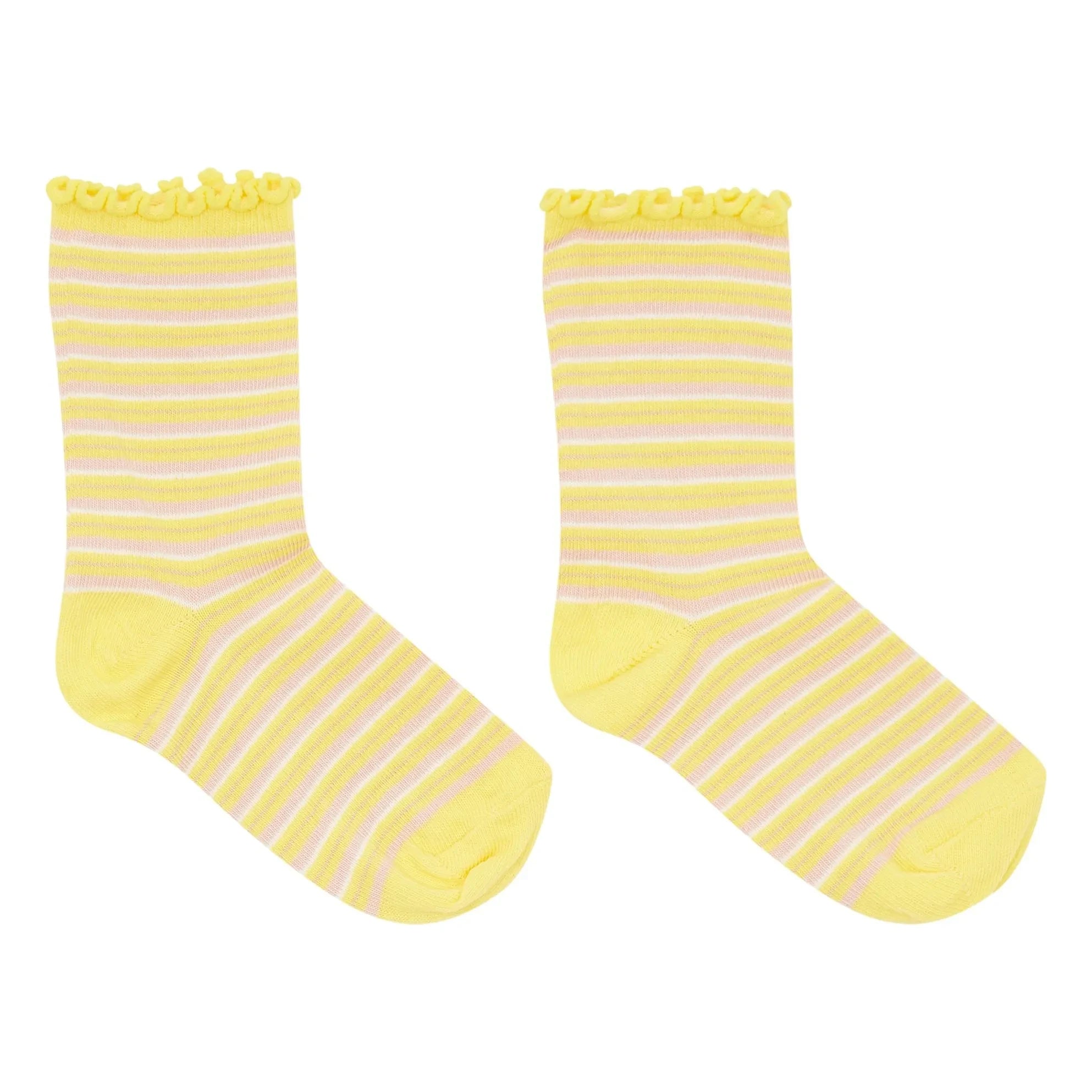 Smallable Kid - Striped Lolita Socks | Yellow