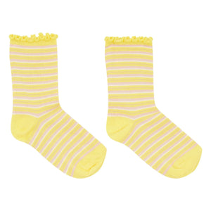 Smallable Kid - Striped Lolita Socks | Yellow