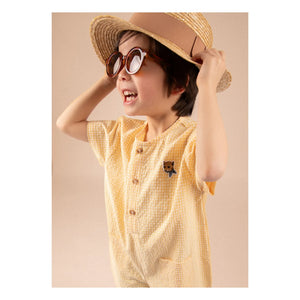 Loir - Arsène Vichy Organic Cotton Romper | Yellow