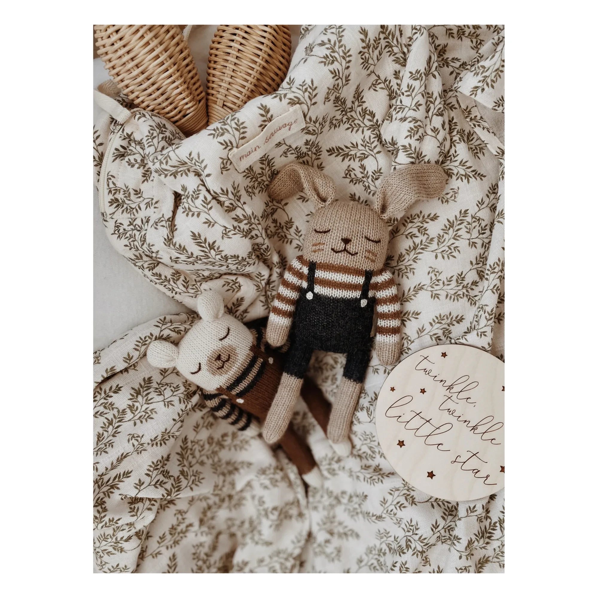 Main Sauvage - Romper with Soft Toy Bunny | Black