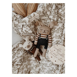 Main Sauvage - Romper with Soft Toy Bunny | Black