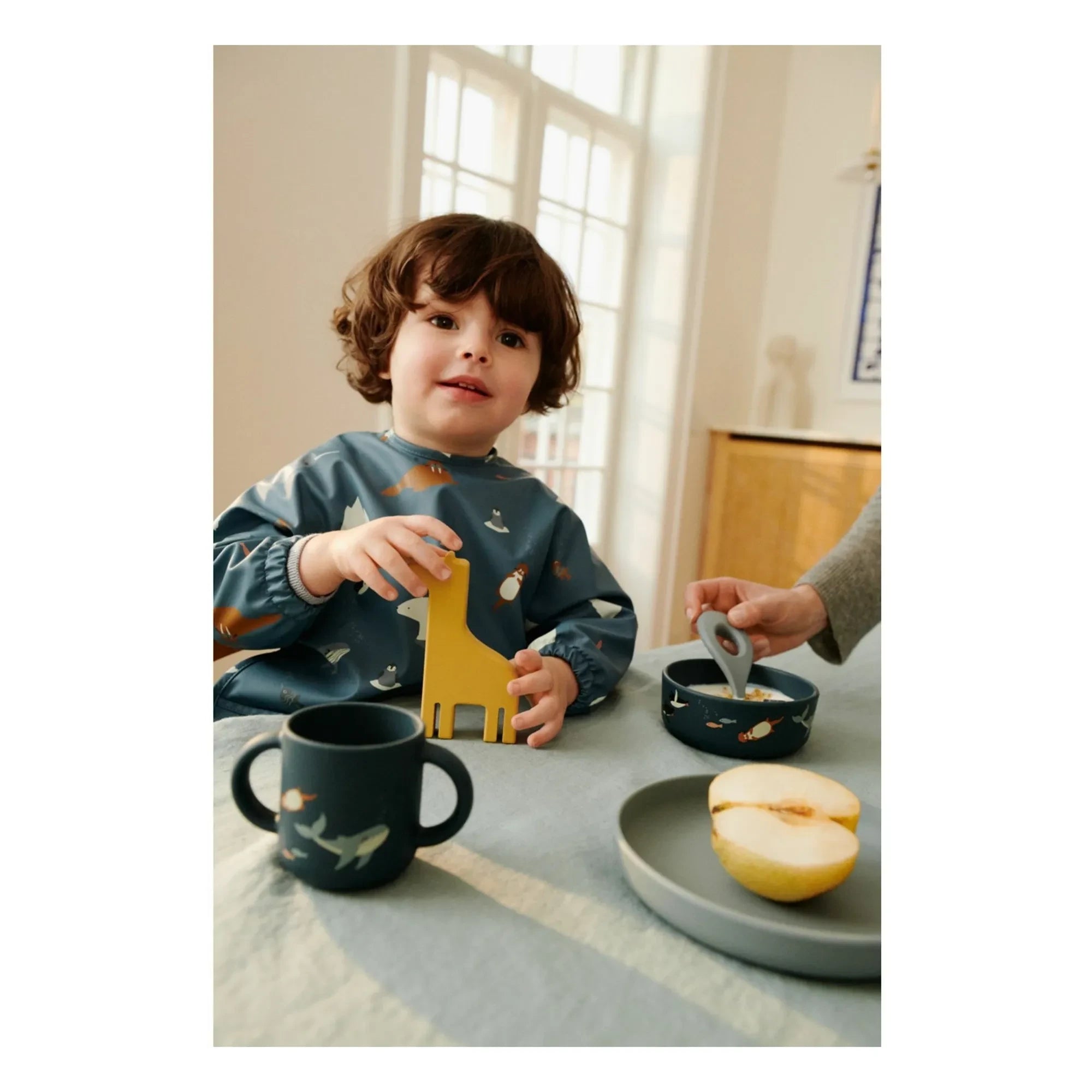 Liewood - Vivi Silicone Dinnerware Set - 4 Pieces | Arctic Sea/Ocean View