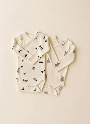 Studio Bohème - Hoho Rabbits Organic Cotton Bodysuit | Ecru
