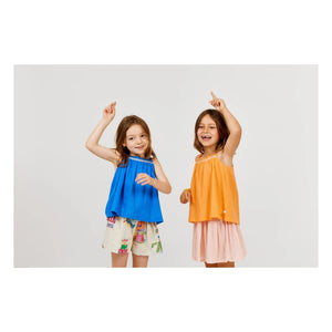 Arsène et Les Pipelettes - Solid Sleeveless Top Organic Cotton Voile | Orange