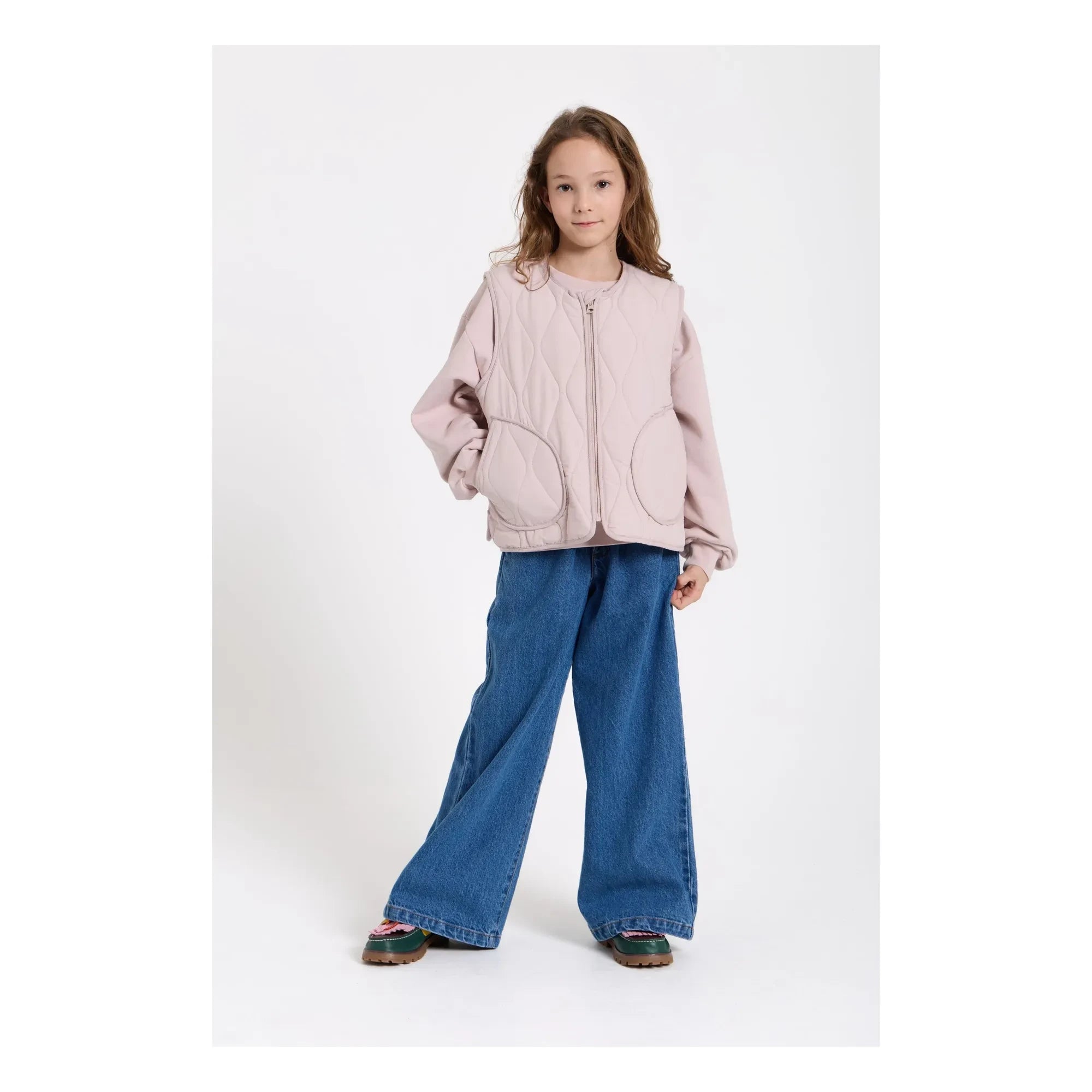 Smallable Kid - Sleeveless Quilted Cheer Jacket | Light Pink
