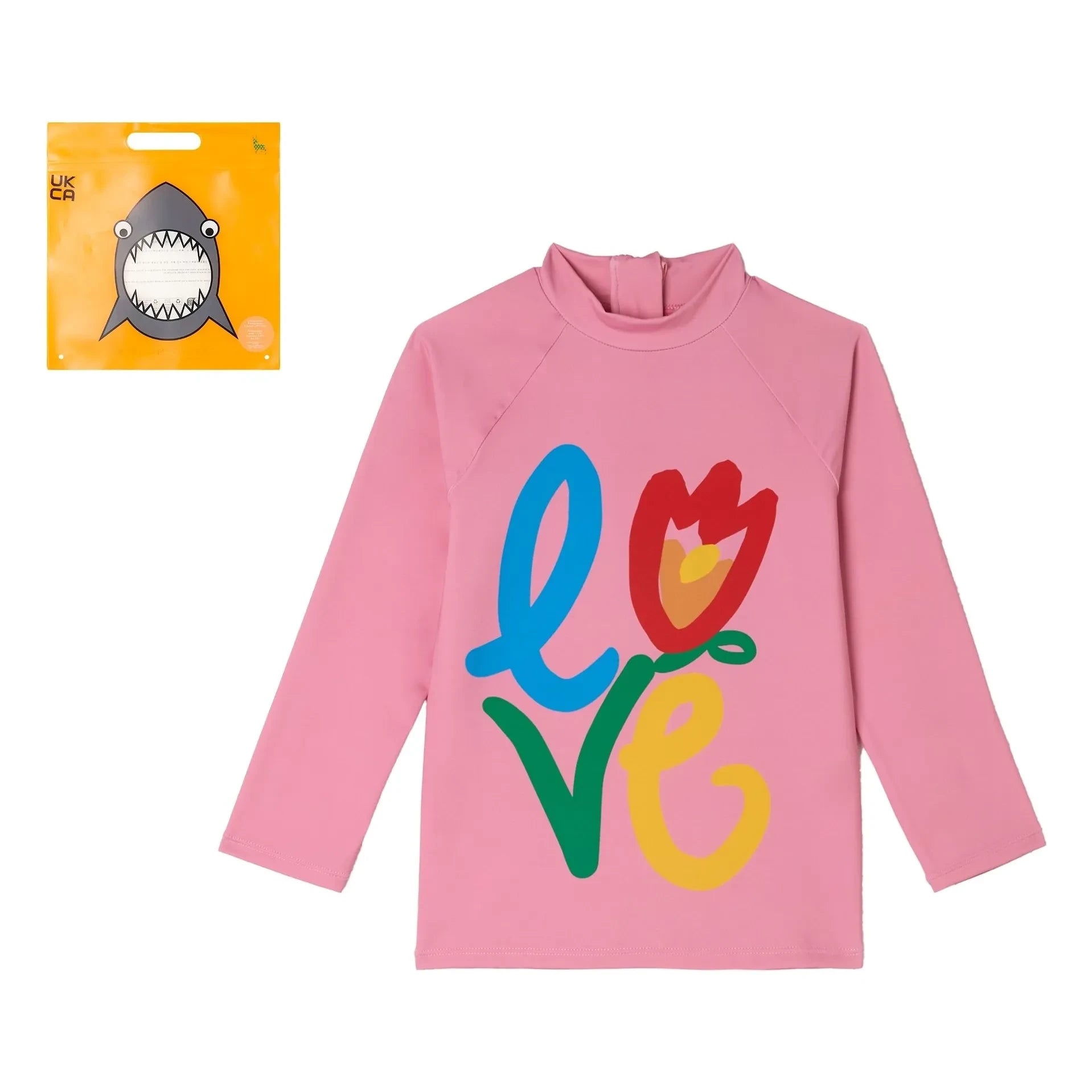 Stella McCartney Kids - Anti-UV Love T-Shirt | Pink
