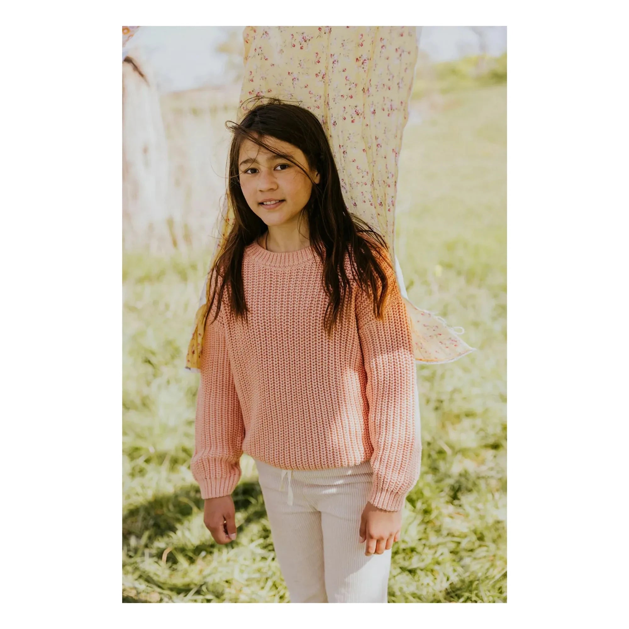 Yuki - Organic Cotton Thick Sweater | Peach