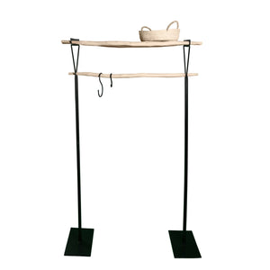 Cosydar - Clothes Rack with Rod Shelves | Black