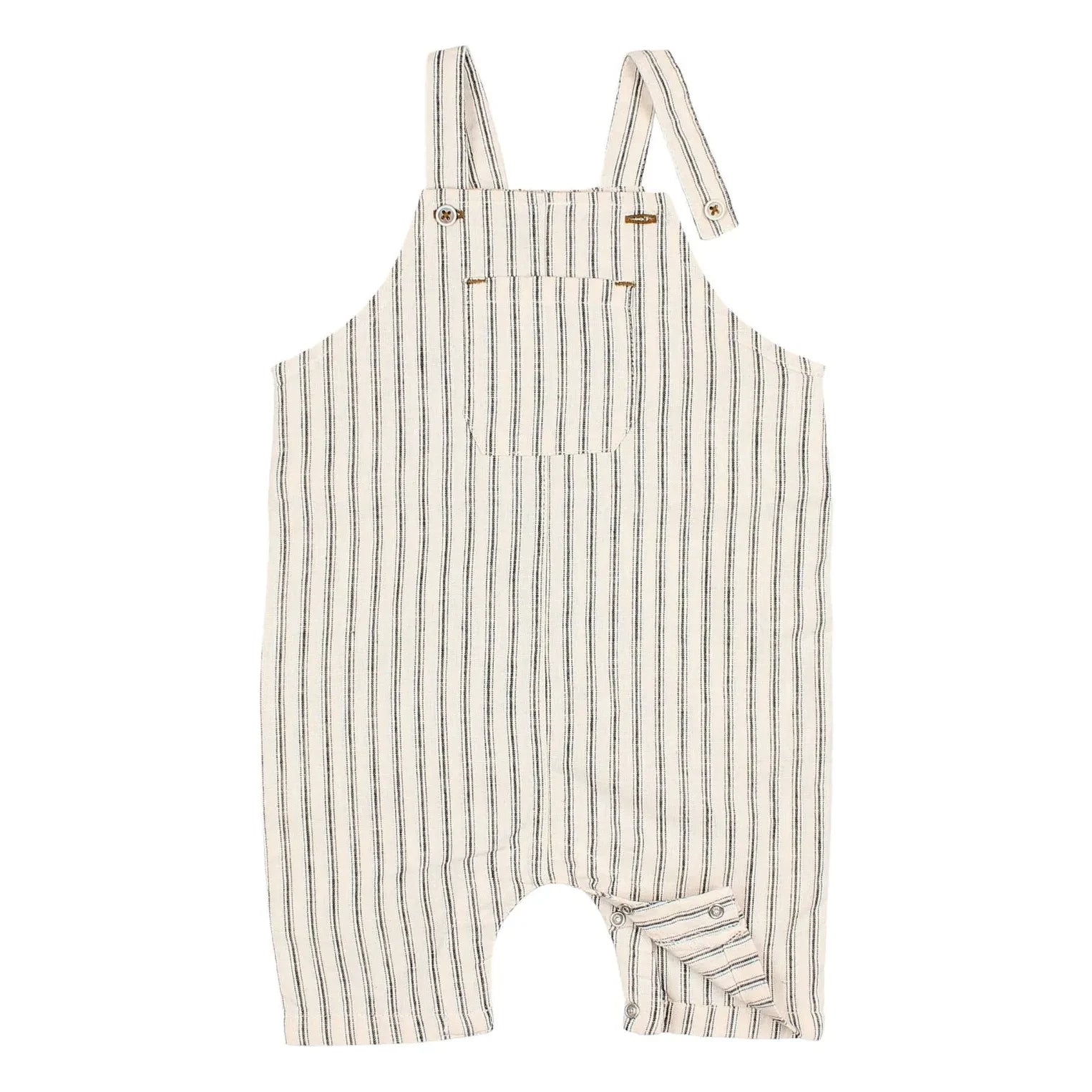 Búho - Striped Linen Jumpsuit | Ecru