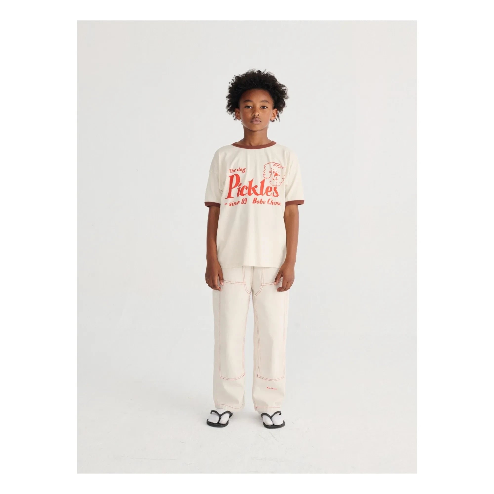 Bobo Choses - The Dog Pickles Organic Cotton T-Shirt | White