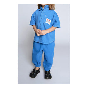 American Vintage - Pusway Organic Cotton Drawstring Denim Trousers | Blue
