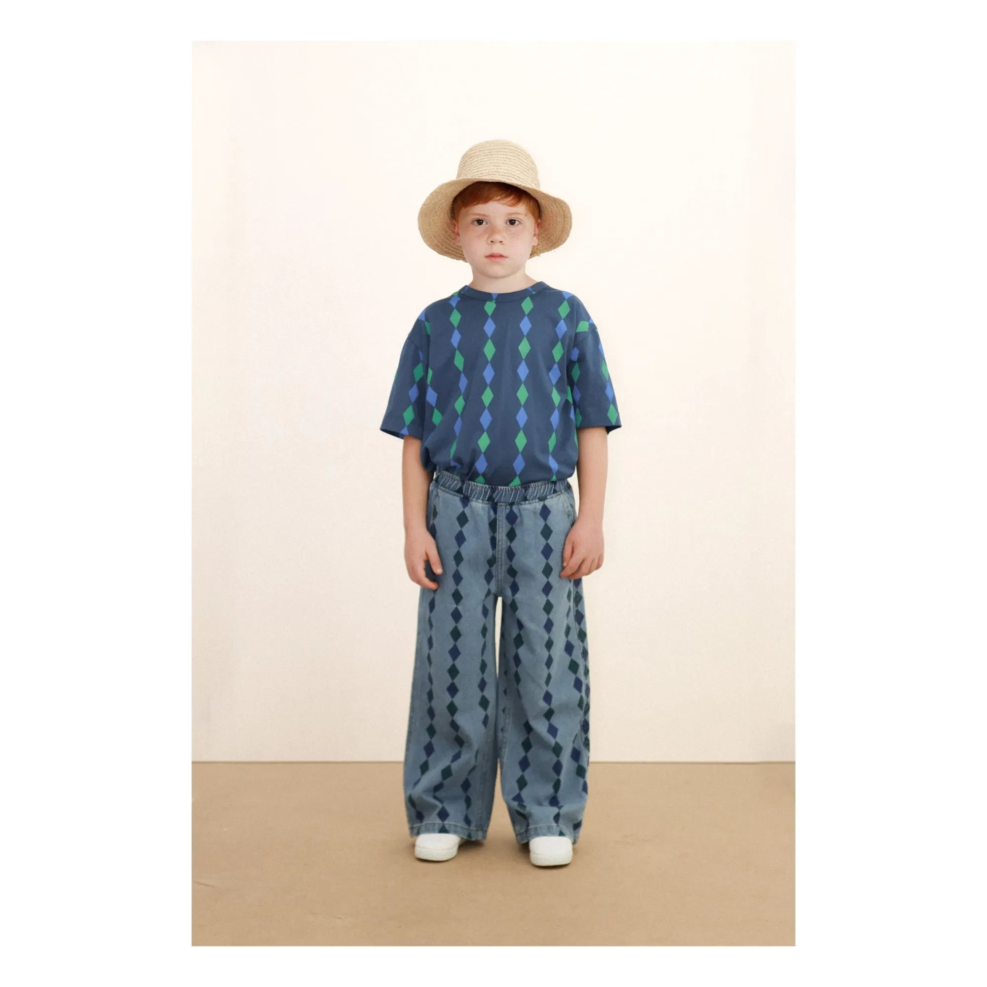 Tinycottons - Losange Organic Cotton T-Shirt | Blue