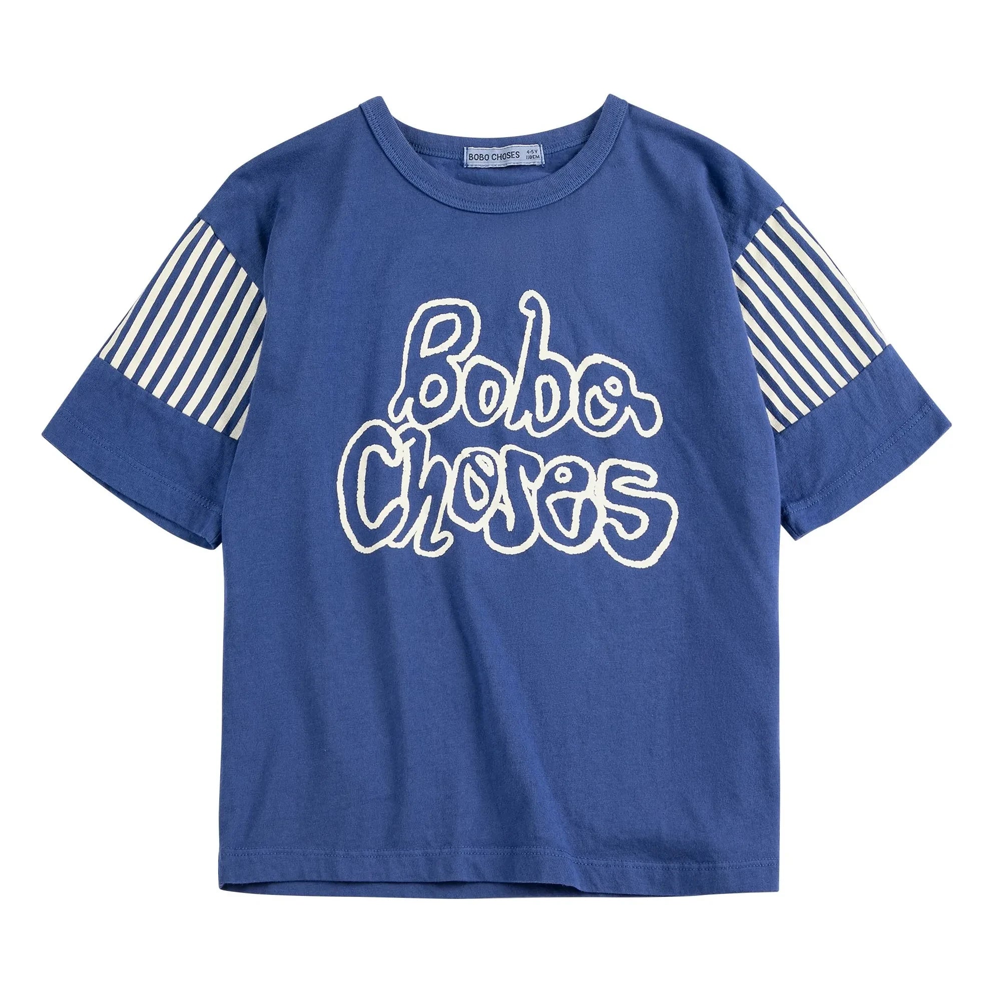 Bobo Choses - Bobo Choses Striped Organic Cotton T-Shirt | Blue