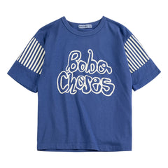 Bobo Choses - Bobo Choses Striped Organic Cotton T-Shirt | Blue