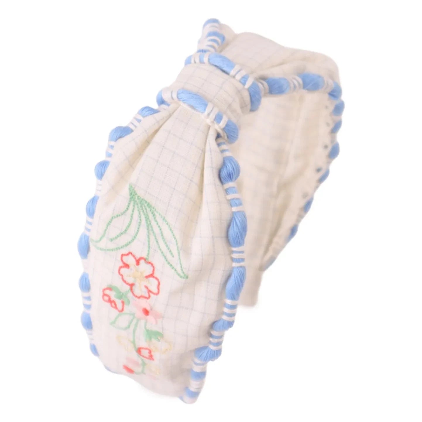 Gingersnaps - Delta Linen embroidered headband | White