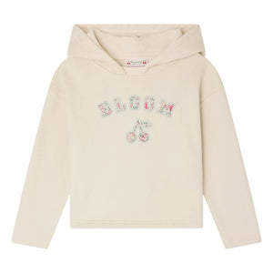 Bonpoint - Carmine Organic Cotton Hoodie Sweatshirt | Chalk