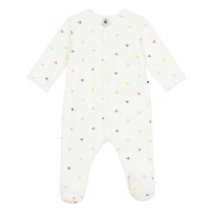 Little Boat - Sleep Well Hearts Kadife Pijamalar | Beyaz