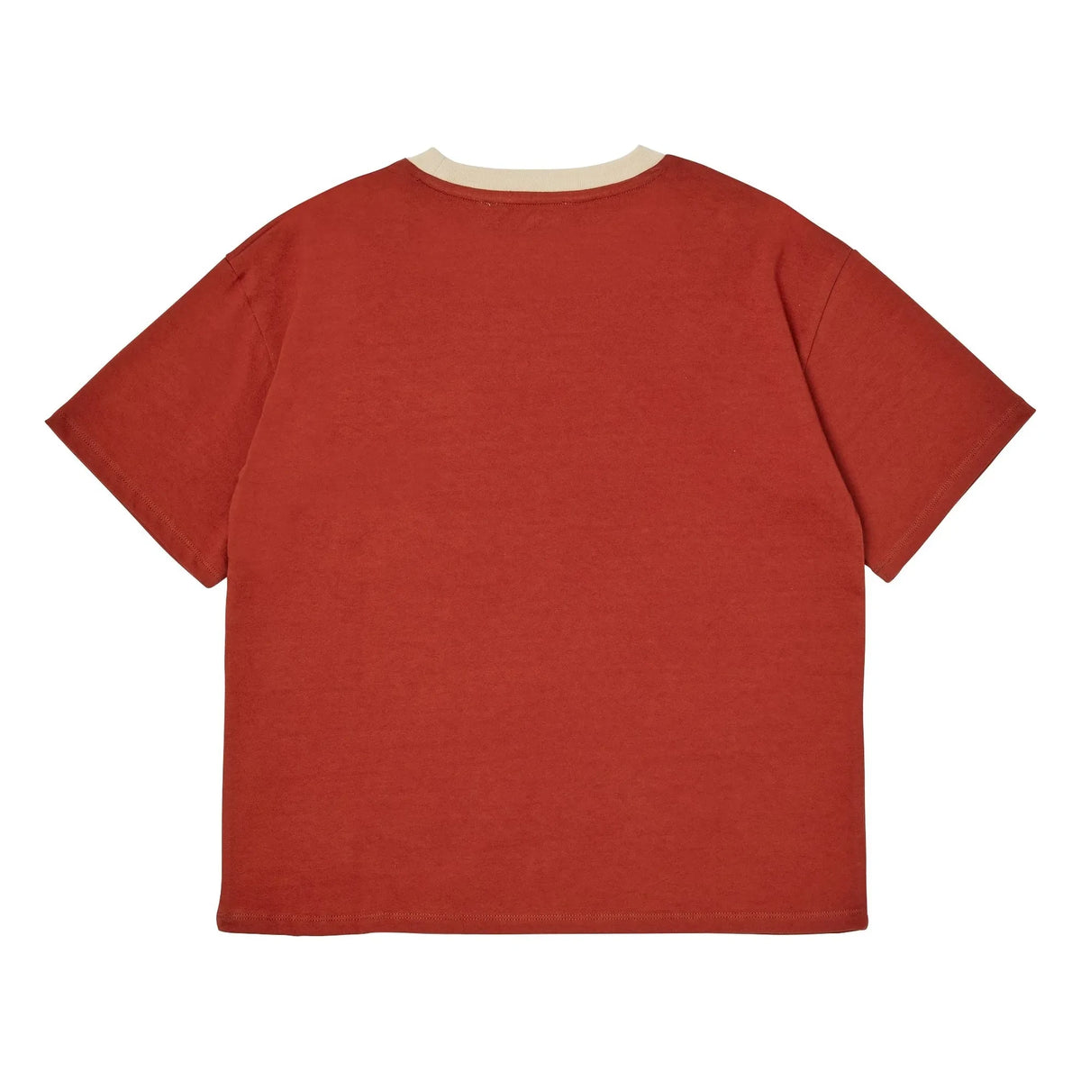 Main Story - Long Logo Organic Cotton T-Shirt | Brick red
