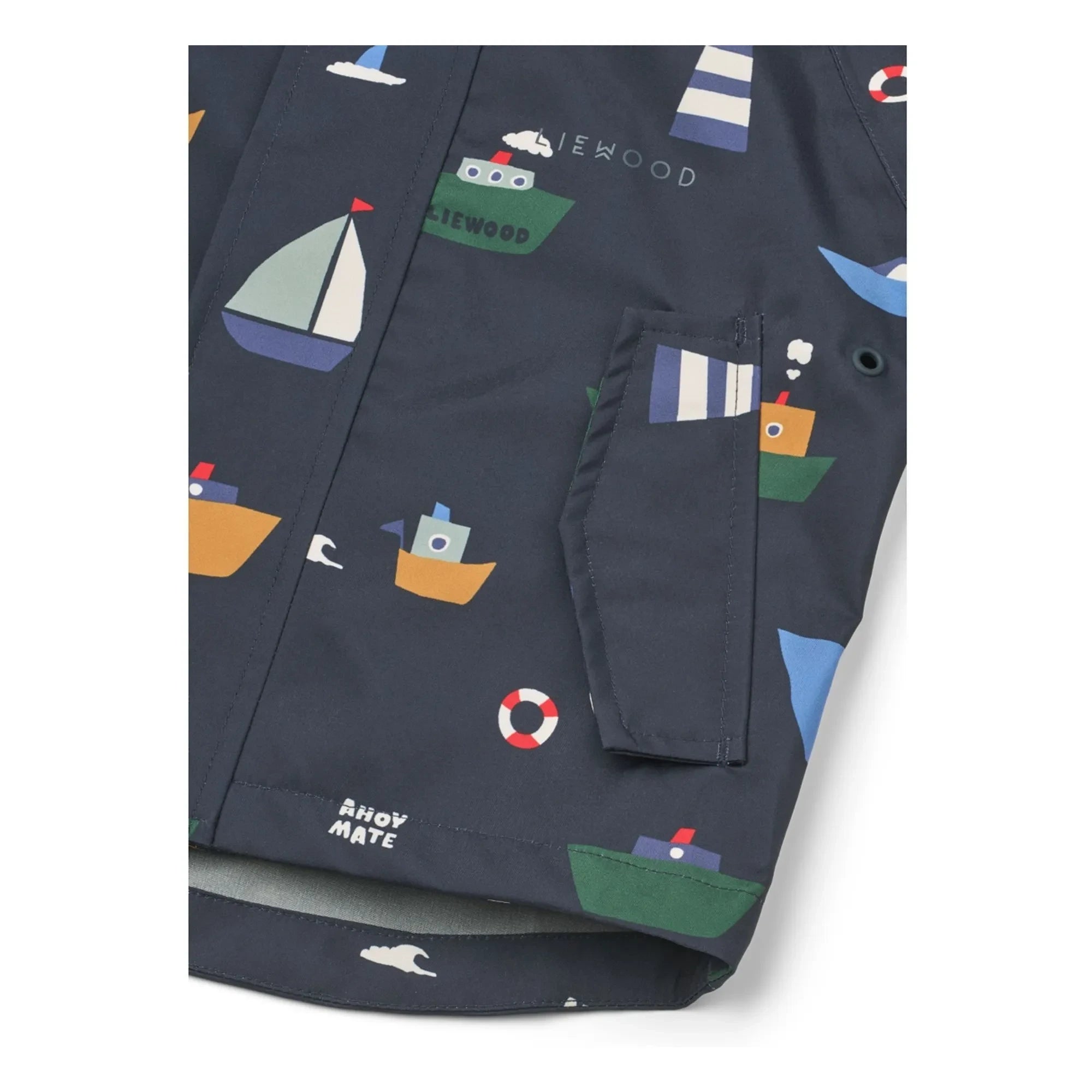 Liewood - Manu Bateaux Recycled Fiber Rain Set | Navy Blue