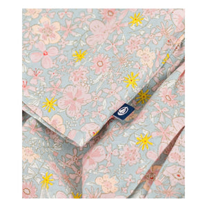 Petit Bateau - Organic cotton floral print dress and bloomer set | Grey Blue