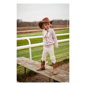 Copenhagen Colors - Merino Wool Striped Leggings | Lilac