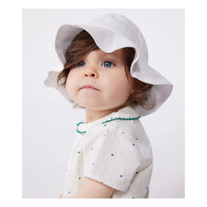 Petit Bateau - Organik Pamuk Poplin Şapka | Beyaz