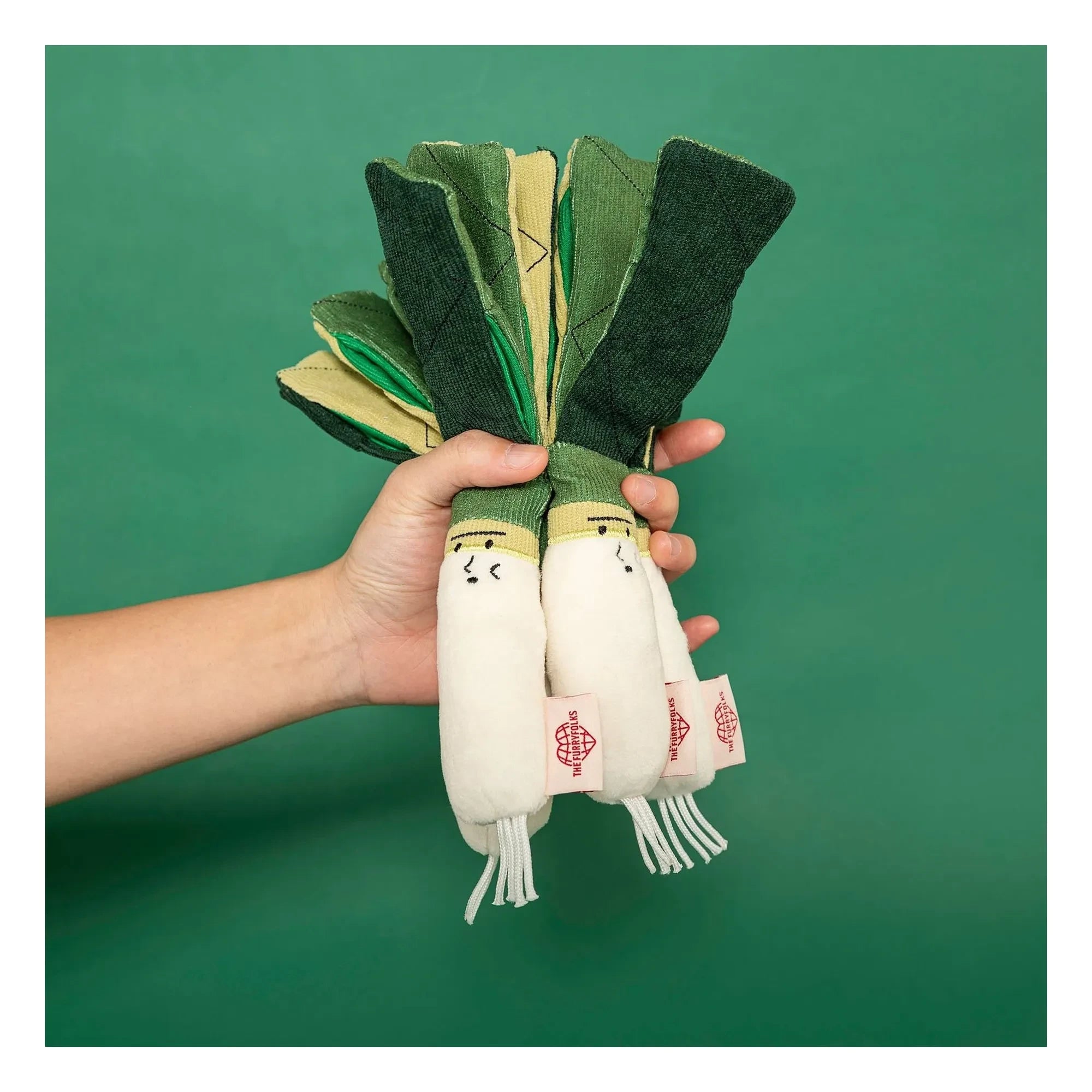 The Furry Folks - Green Onion Plush Toy | Green