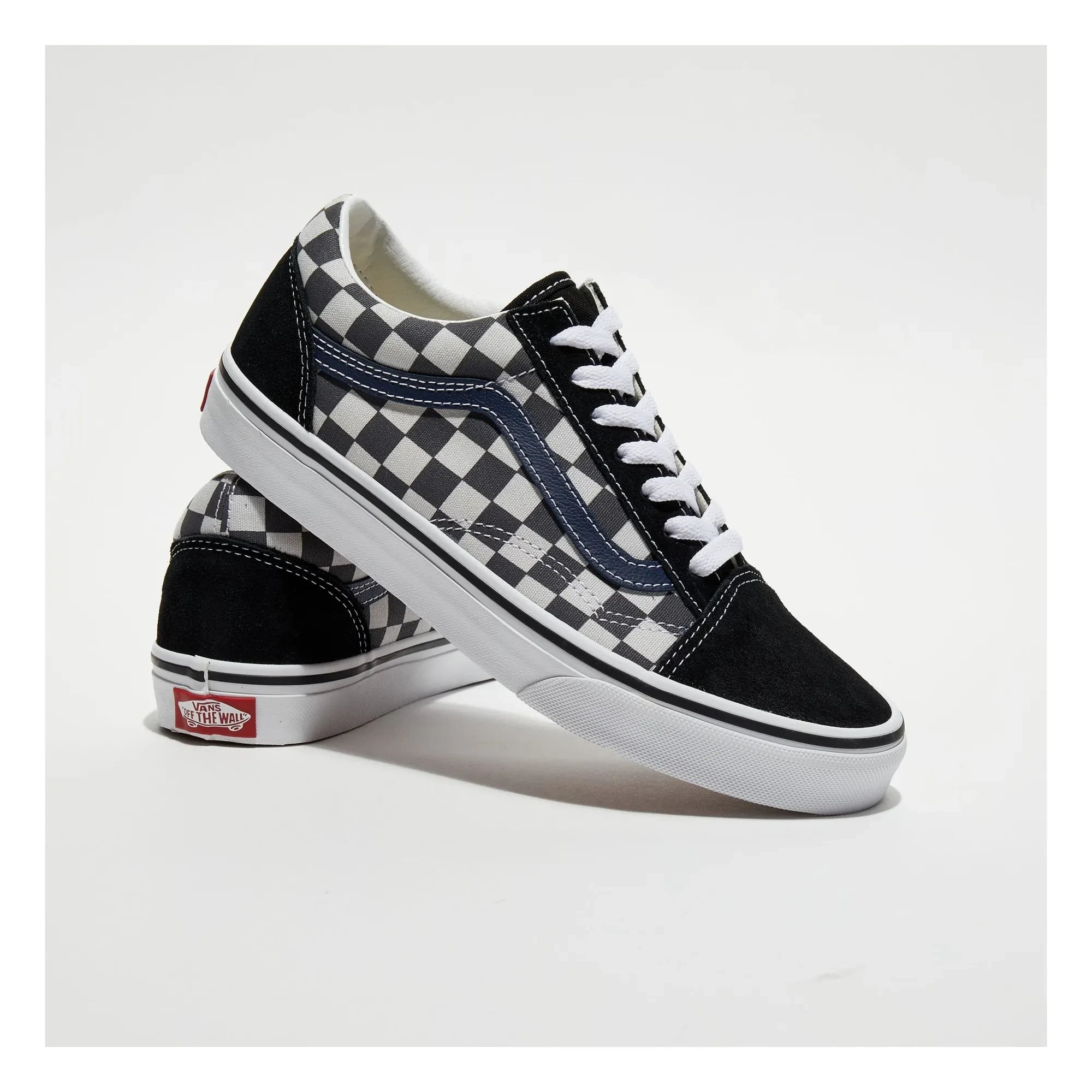 Vans - Old Skool Tonal Check Sneakers Laces | Navy Blue