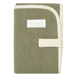 Adorna - Linen Travel Changing Mat | Khaki