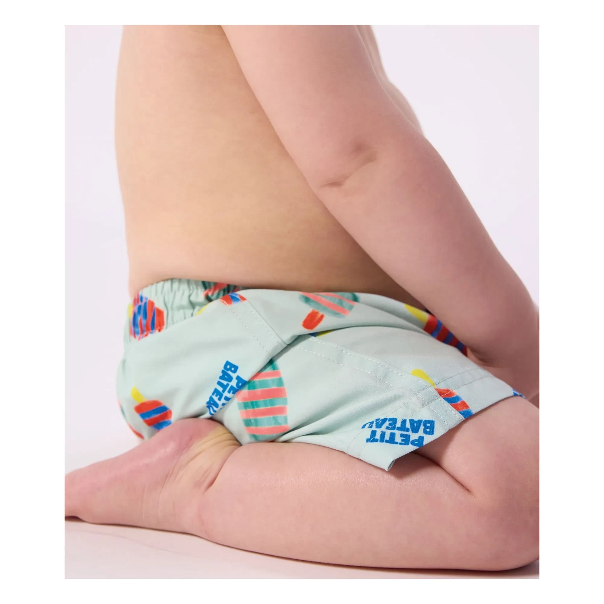 Petit Bateau - Glaces Recycled Fiber Baby Swim Shorts | Turquoise