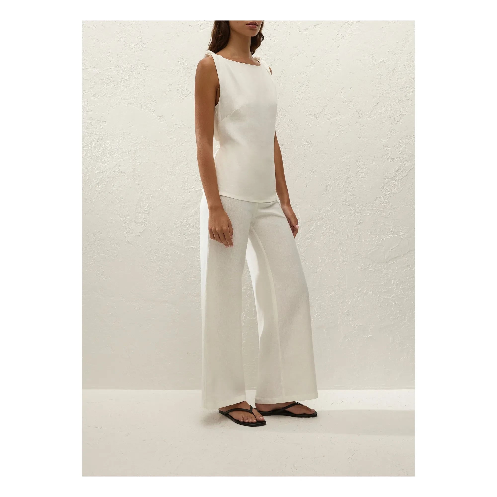 Faithfull the Brand - Ecru Top Flor Keten
