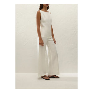 Faithfull the Brand - Ecru Top Flor Keten