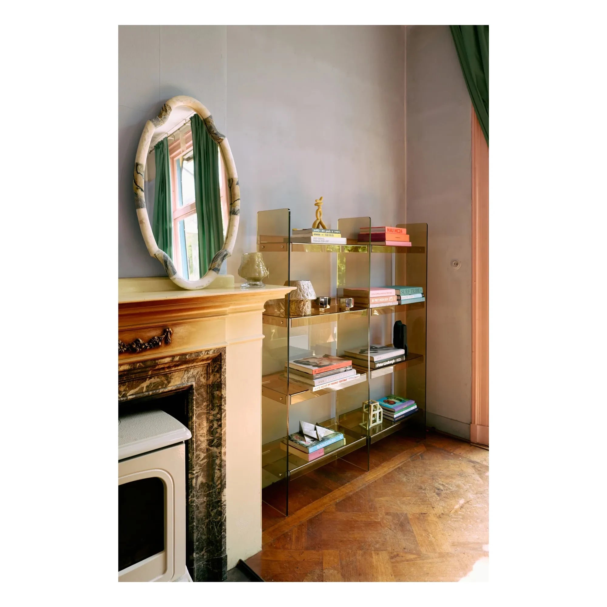 HKliving - Acrylic Bookshelf | Olive Green