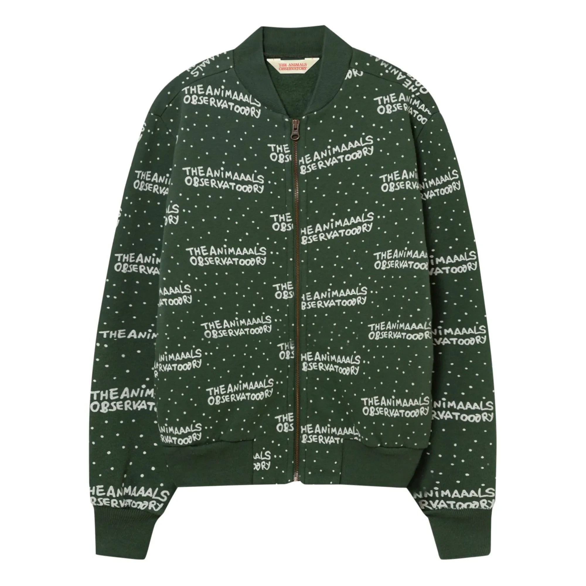 The Animals Observatory - Zebra Fermuarlı Sweatshirt | Koyu yeşil