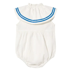 Tinycottons - Linen Ruffled Bodysuit | White