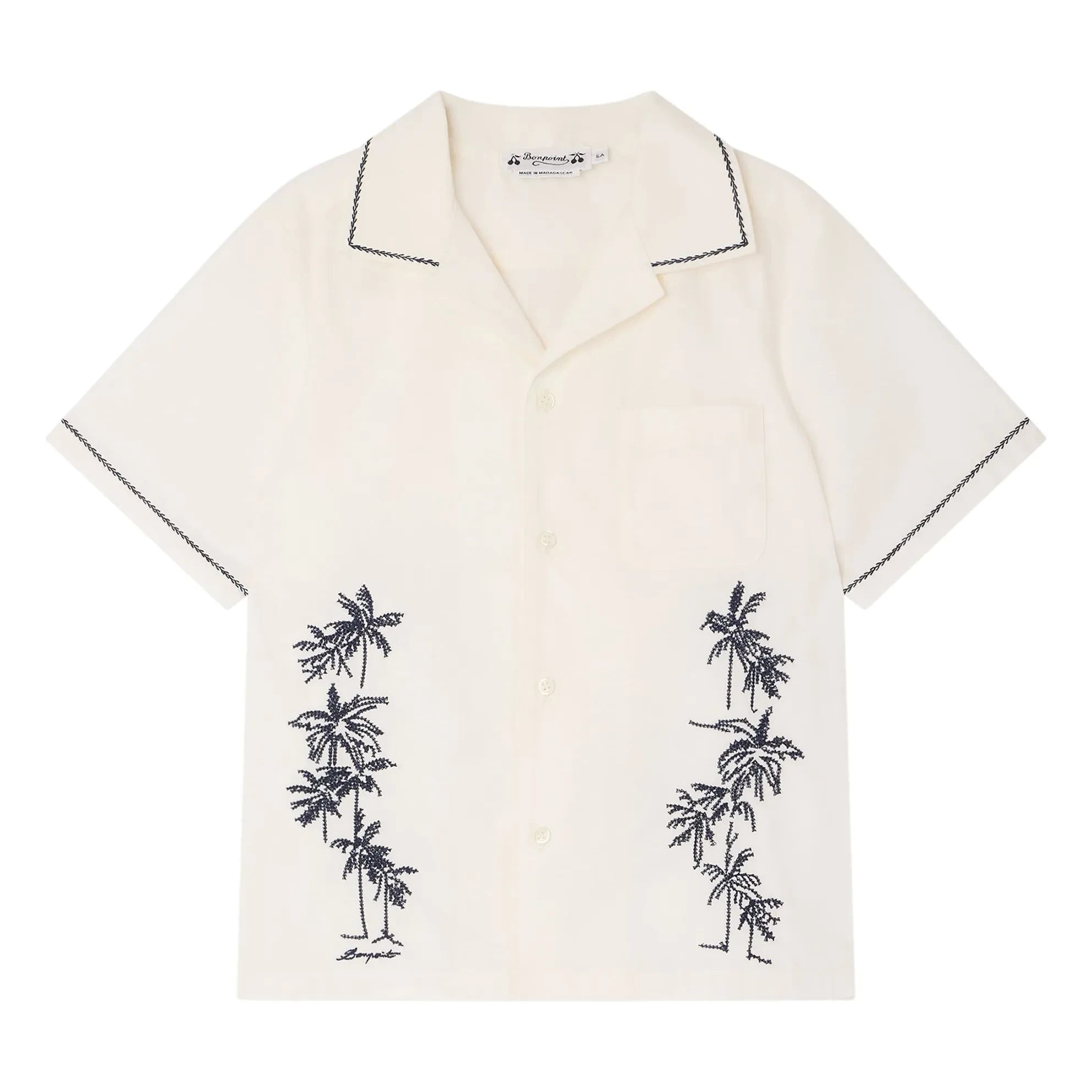 Bonpoint - Steve embroidered shirt Organic cotton | Cream
