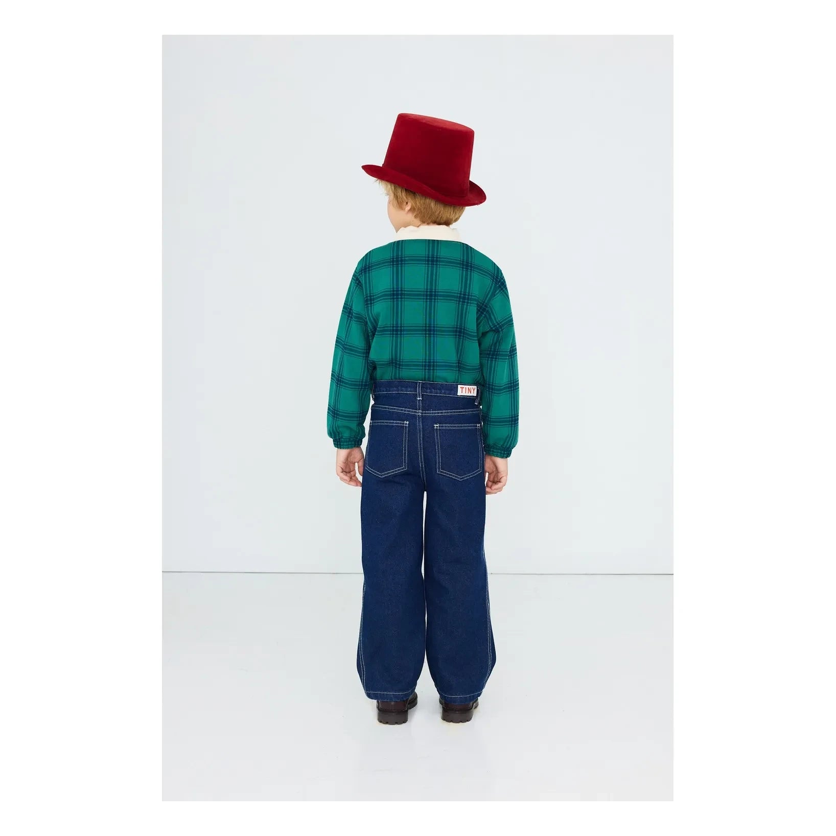 Tinycottons - Organic Cotton Plaid Polo Shirt | Green