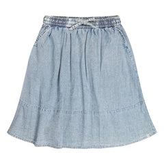 Tumble N'Dry - Washed Blue Denim Piron Skirt