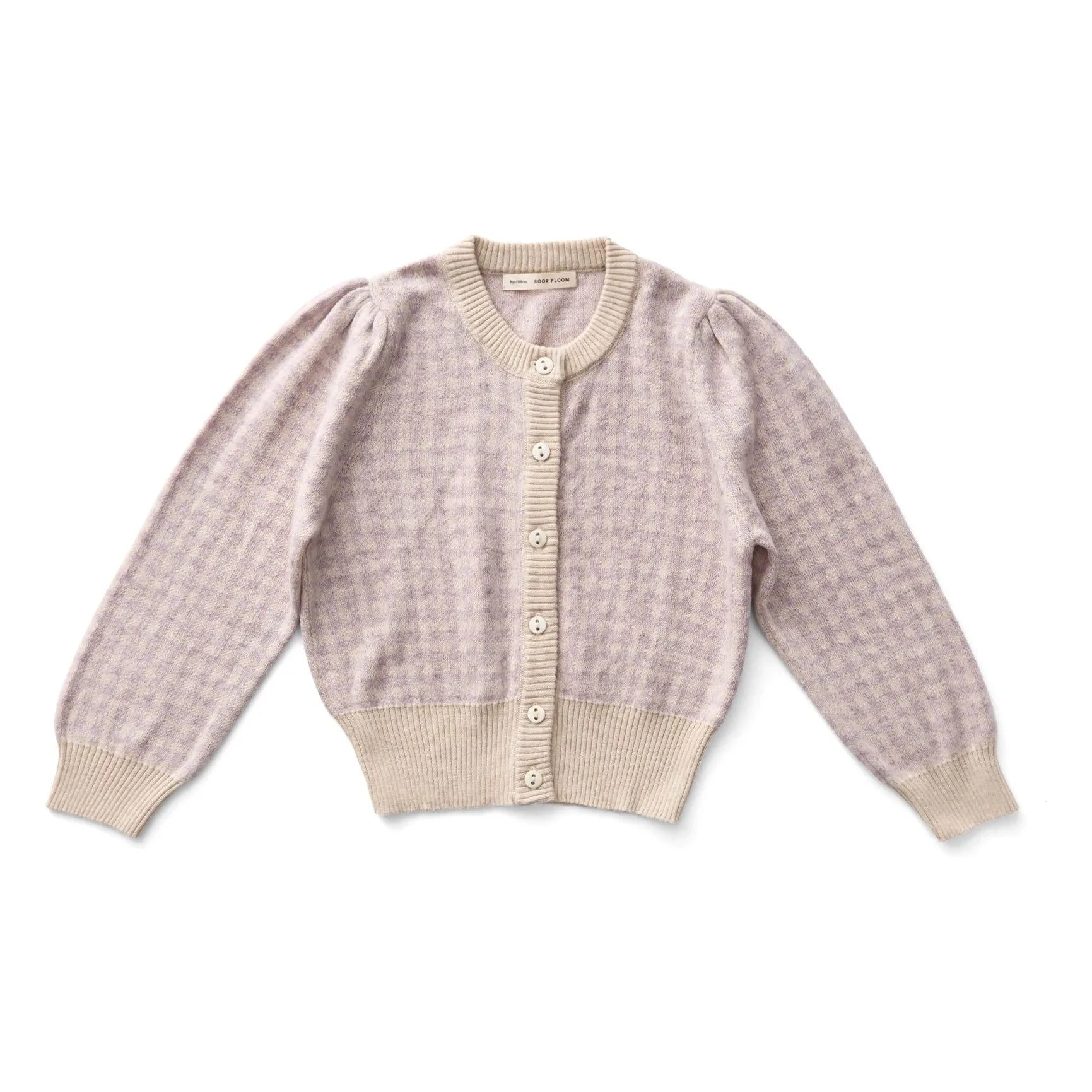Thrush Plum - Pötikare Pembe Organik Pamuklu Hırka | Purple